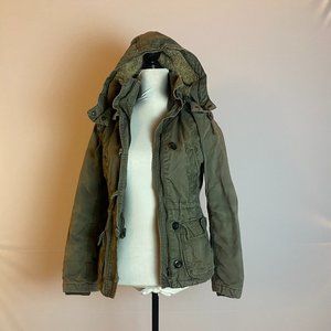 H&M LOGG Hooded Utility Coat Sz 2